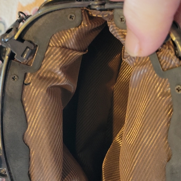 Art Deco Style evening bag,Small purse,Metal chain handle.EUC - Picture 8 of 11